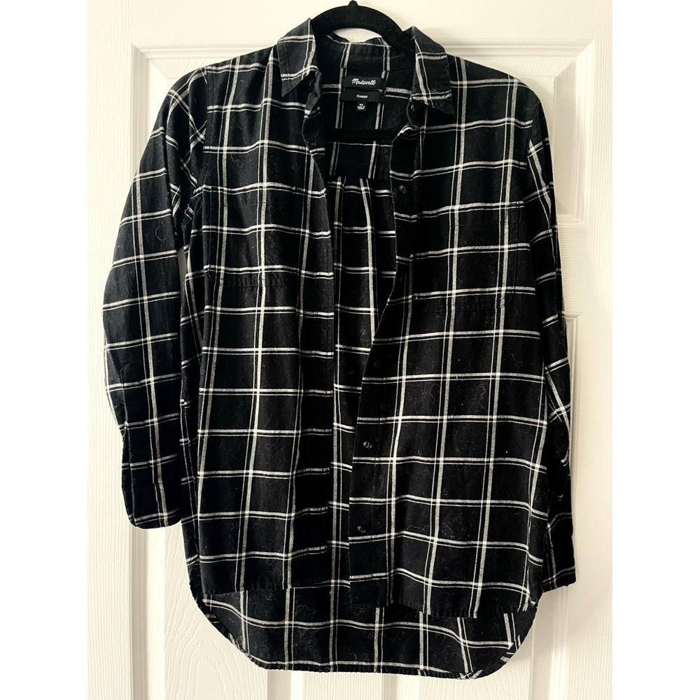 Madewell BW Plaid Button Down